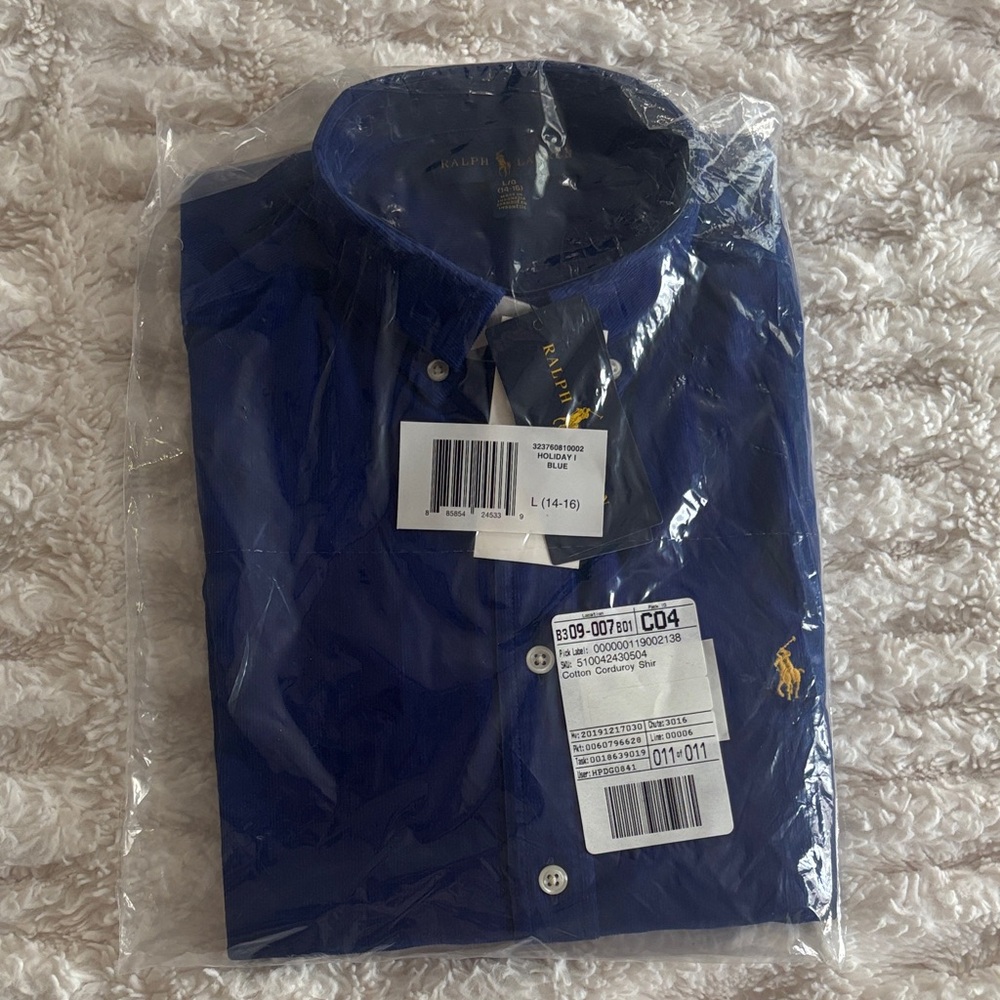 Ralph Lauren Kids Blue Button Down Shirt